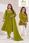 Kaveri By Hariyaali Mal Chanderi Kurti With Bottom Dupatta Exporters In India

